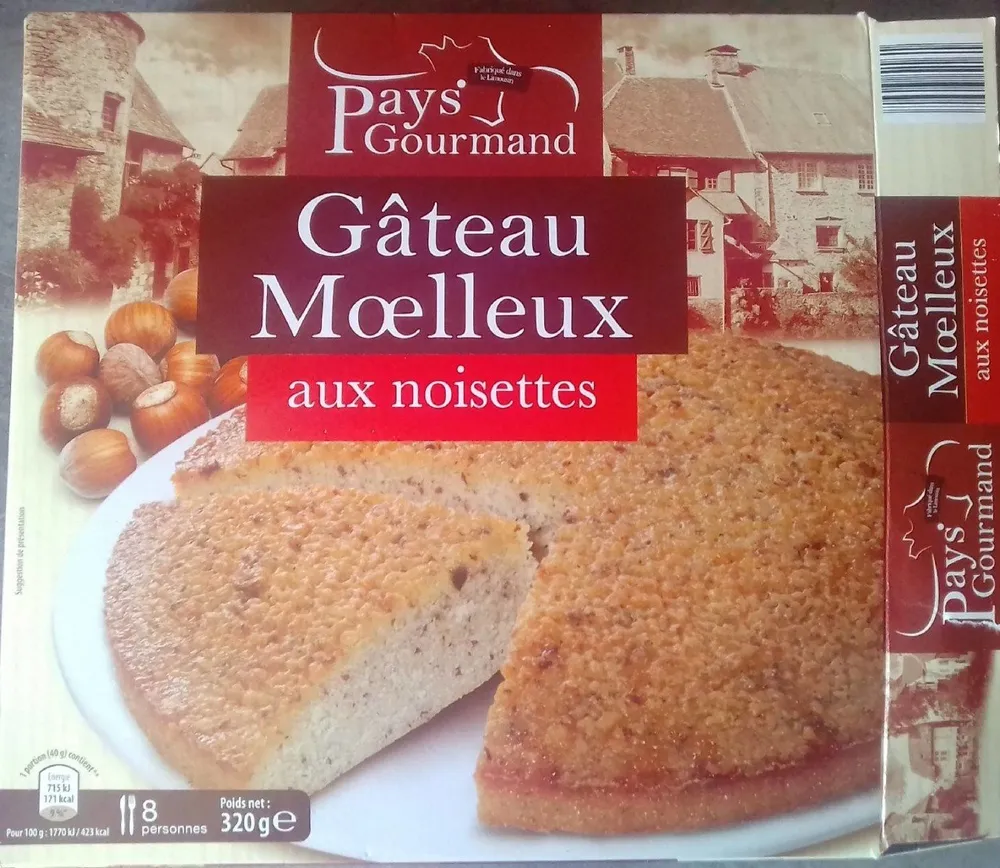 Gâteau moelleux au noisettes
