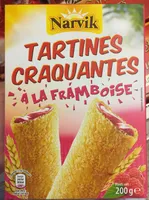 Tartines craquantes à la framboise