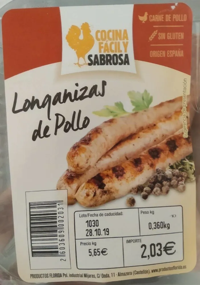 Longanizas pollo