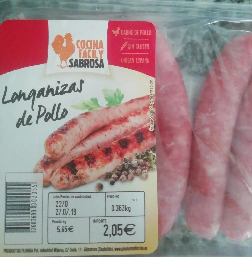 Longanizas de pollo