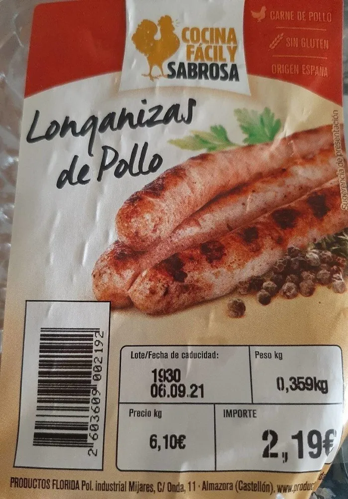 Longanizas de pollo
