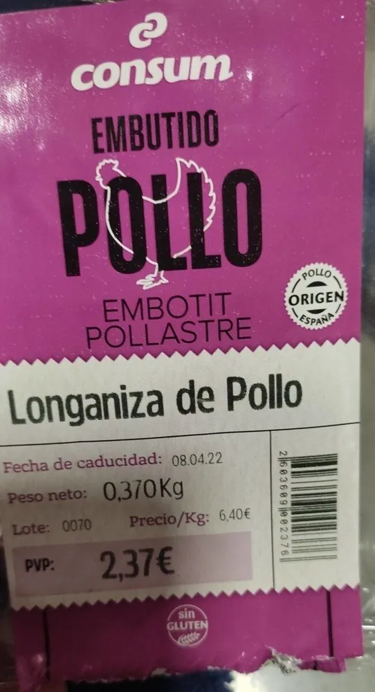 Longanizas de pollo