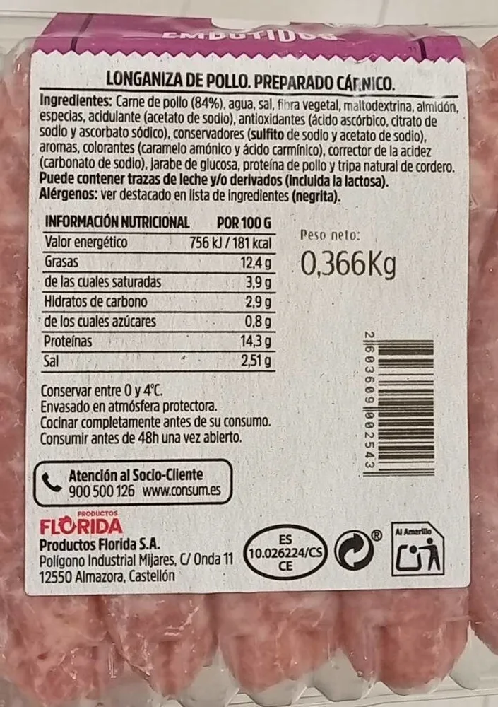 Embutido pollo