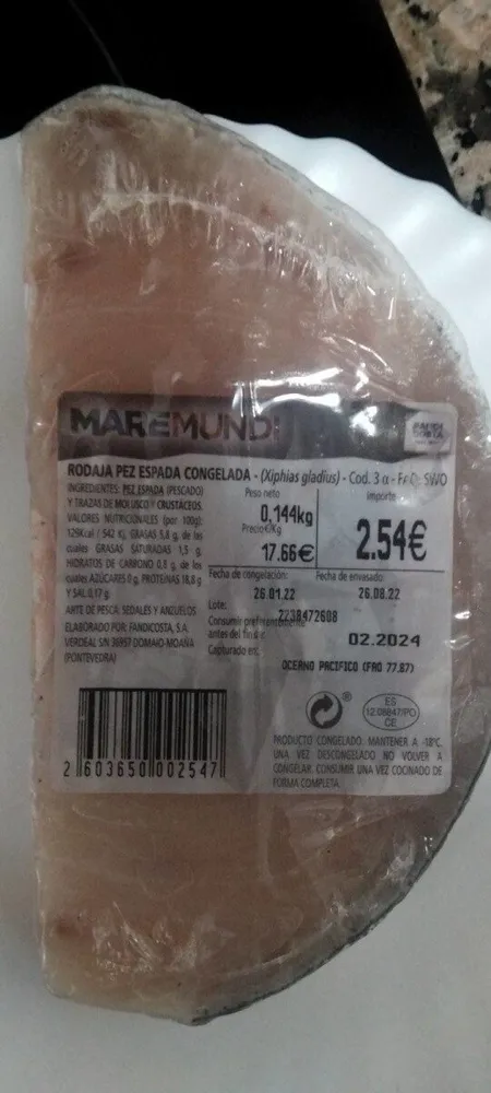 Rodaja de pez espada
