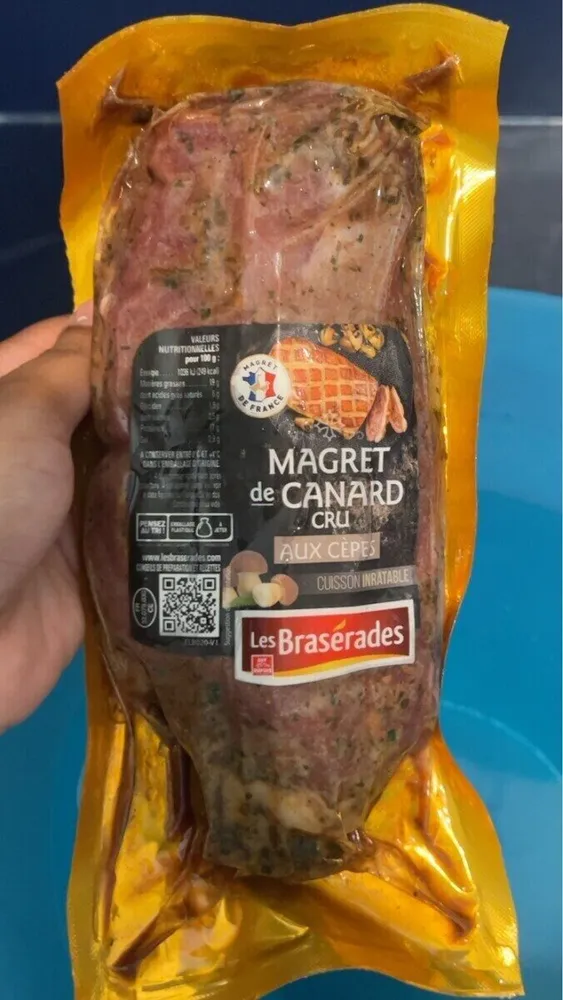 Magret de canard cru aux cèpes