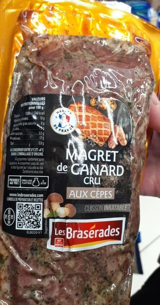 Magret de canard cru aux cepes