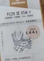Pizza de atún y jamón York