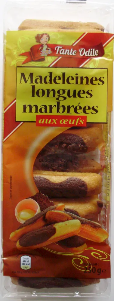 Madeleines longues marbrées aux œufs