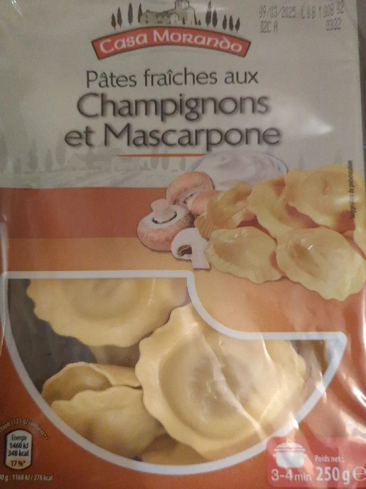 Pâtes fraîches champignons et mascarpone