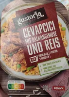 Cevapcici mit Balkangemüse und Reis
