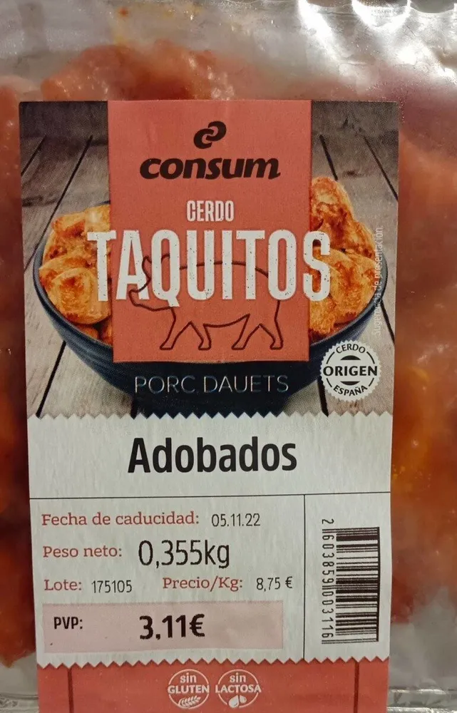 Cerdo taquitos adobados