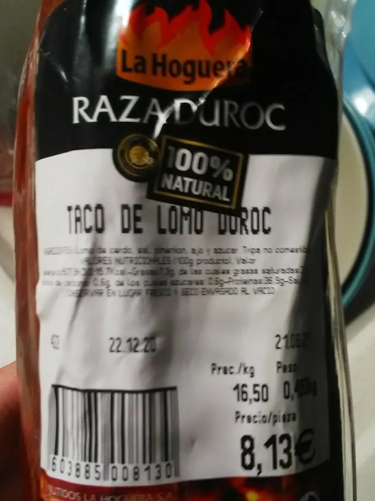 Taco de lomo duroc