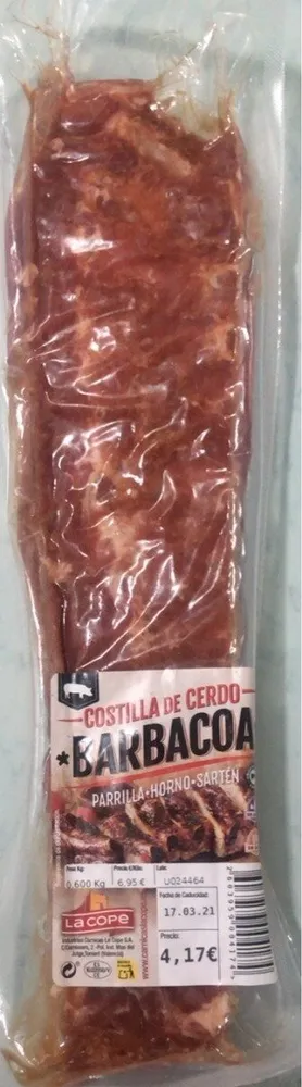 Costulla de cerdo barbacoa