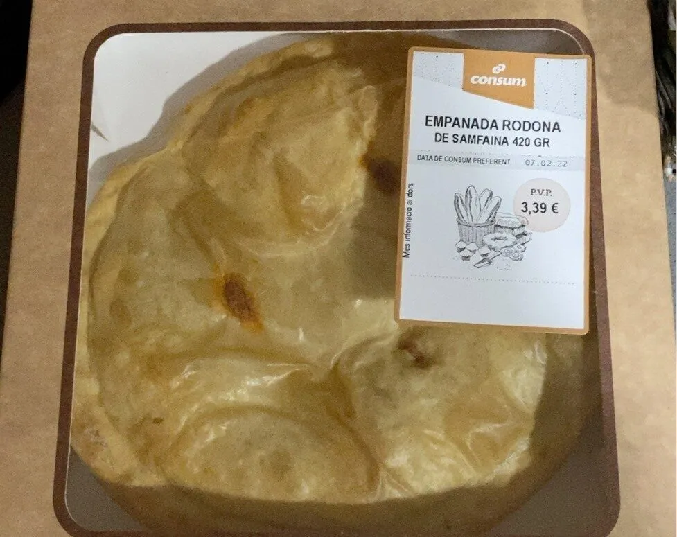 Empanada redonda pisto