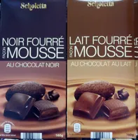 Noir fourré façon mousse ou Lait fourré façon mousse