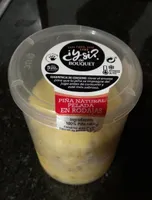 Piña natural pelada en rodajas