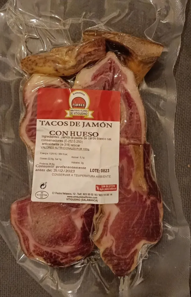 Tacos de jamón con hueso