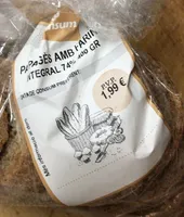 Pa pagès amb farina integral 74% 400gr