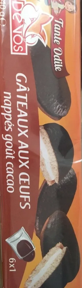 Gâteaux aux oeufs nappés goût cacao