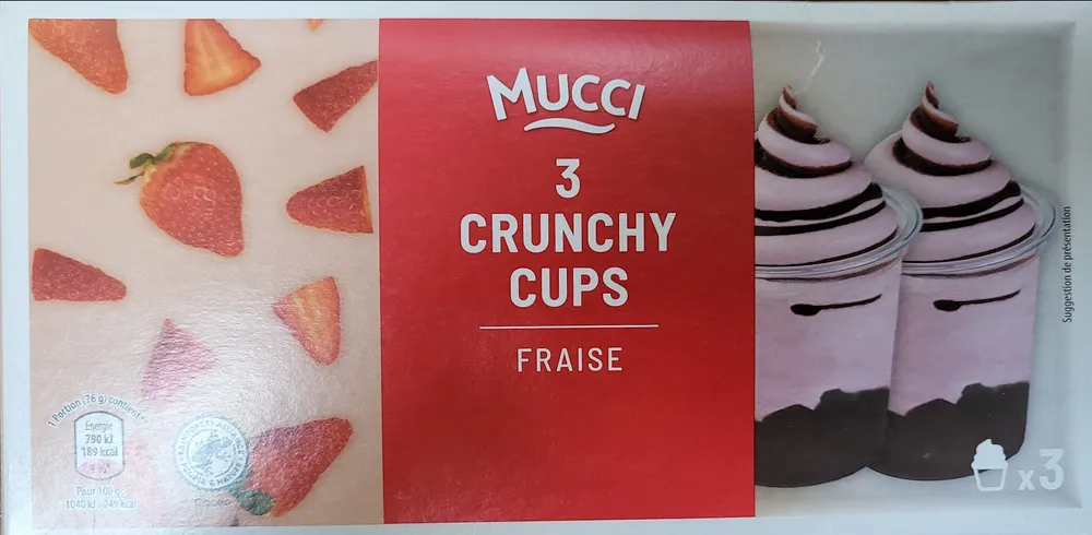 3 Crunchy cups Fraise