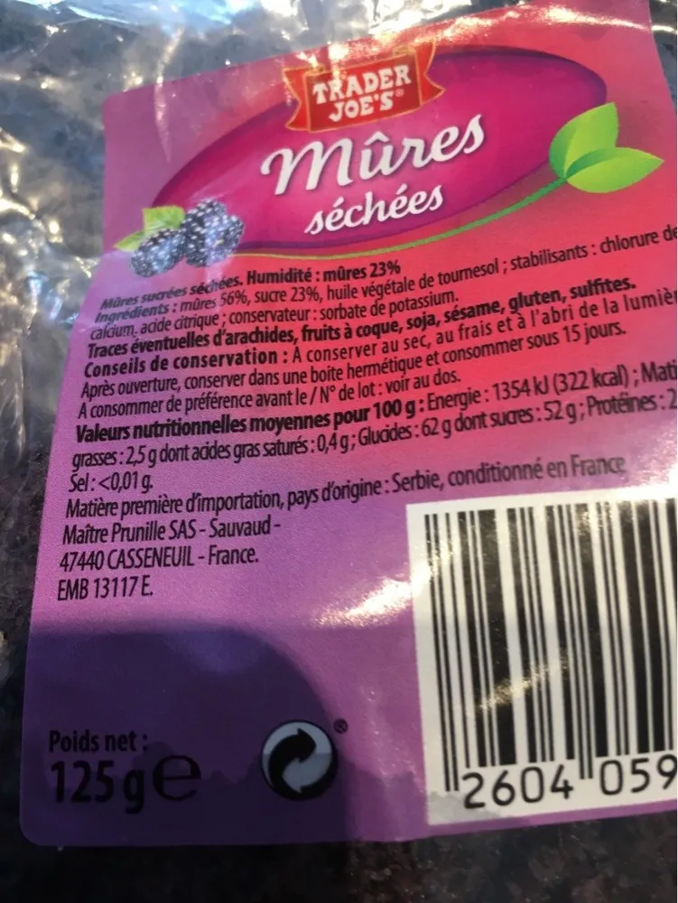 Mûres Séchées