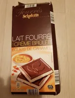 Chocolat au lait fourré façon crème brûlée éclats de caramel