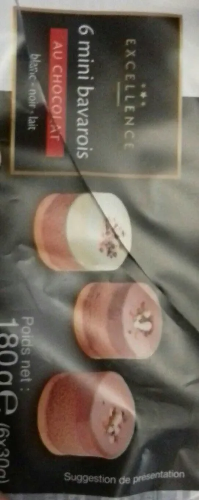 6 mini bavarois au chocolat