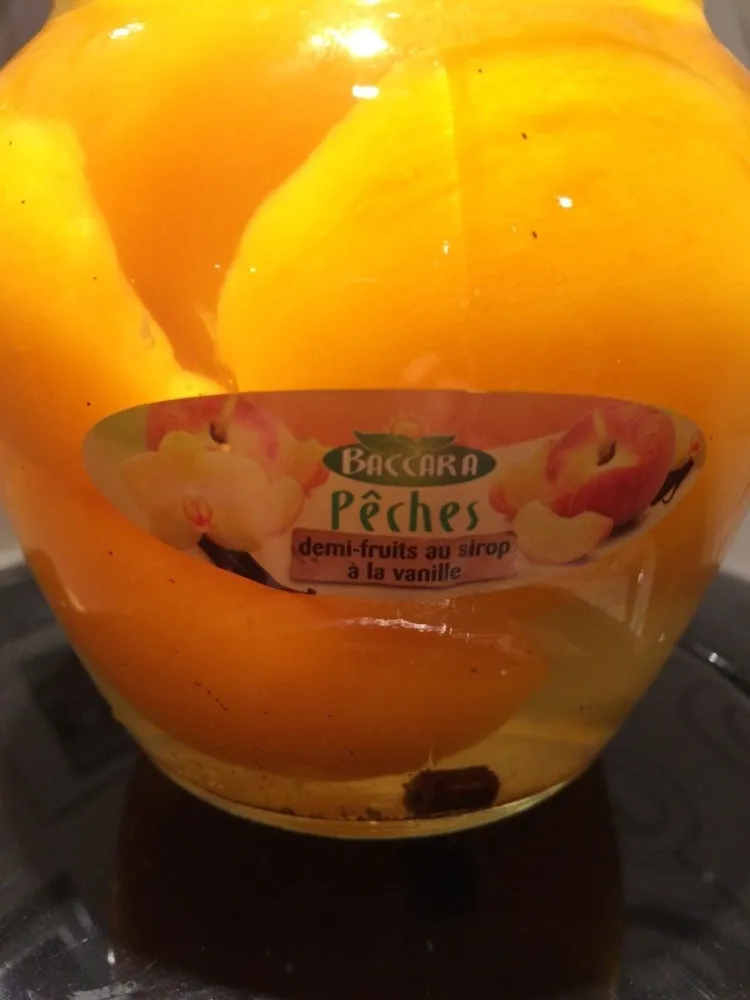 Pêche au sirop à la vanille