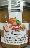 Préparation de pommes, noix du Périgord et pointe de cannelle