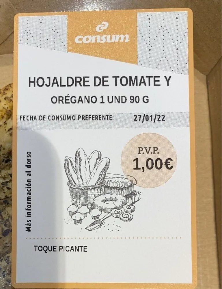 Hojaldre de tomate y orégano