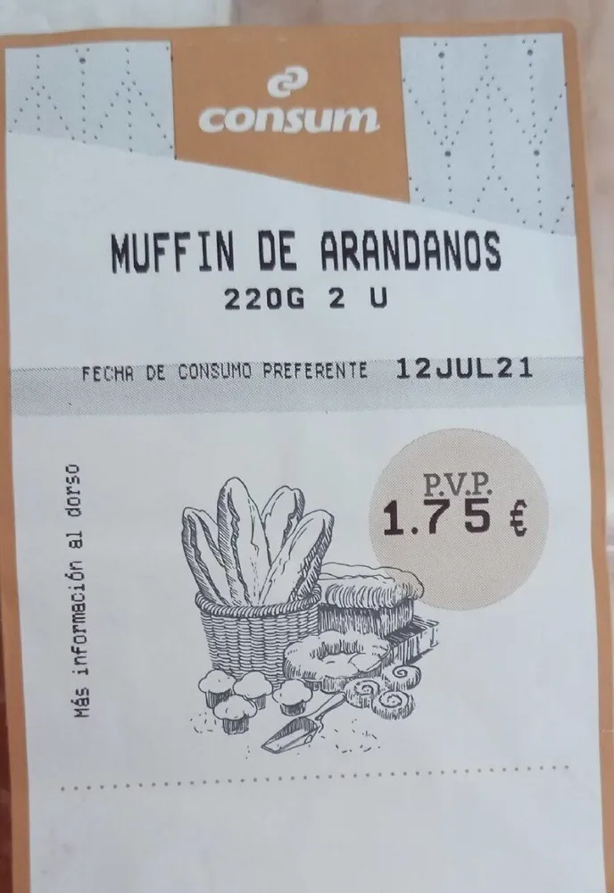 Muffin de arándanos