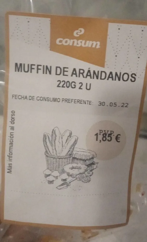 Muffin de arándanos