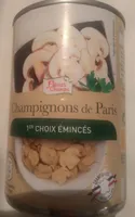 Champignons de Paris 1er Choix émincés