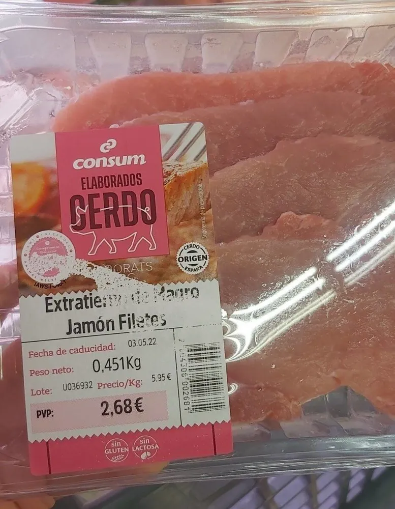 Estratierno de Magro Jamón  Filetes