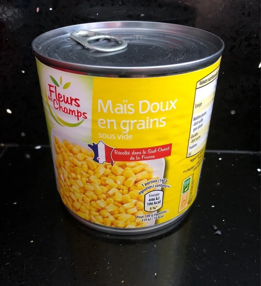 Maïs Doux en Grains Sous Vide
