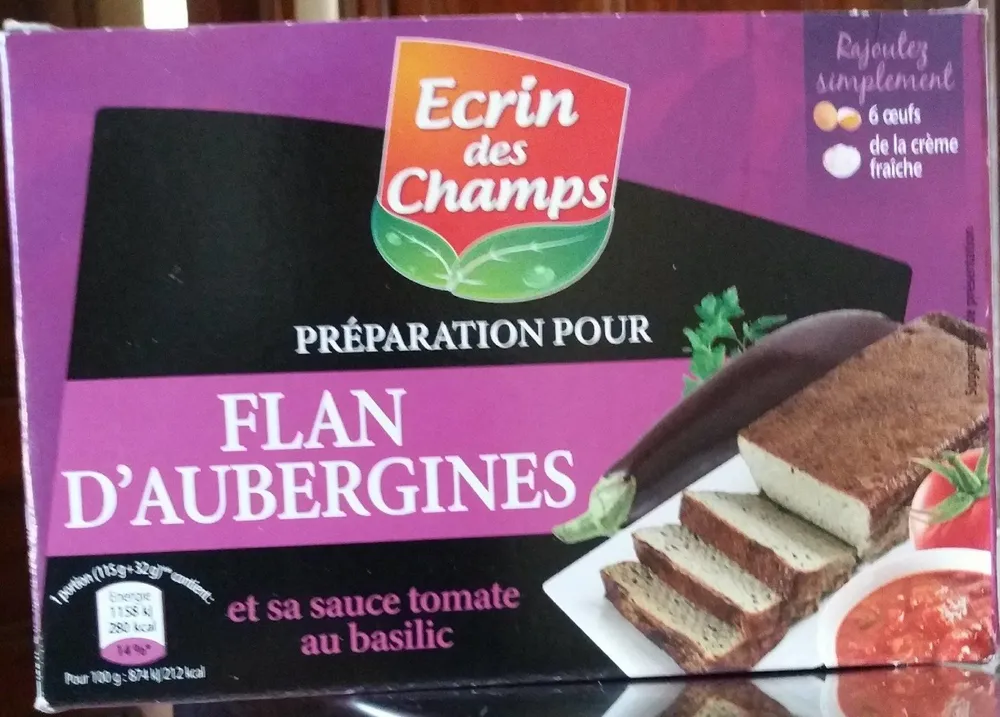 Préparation pour flan d'aubergine