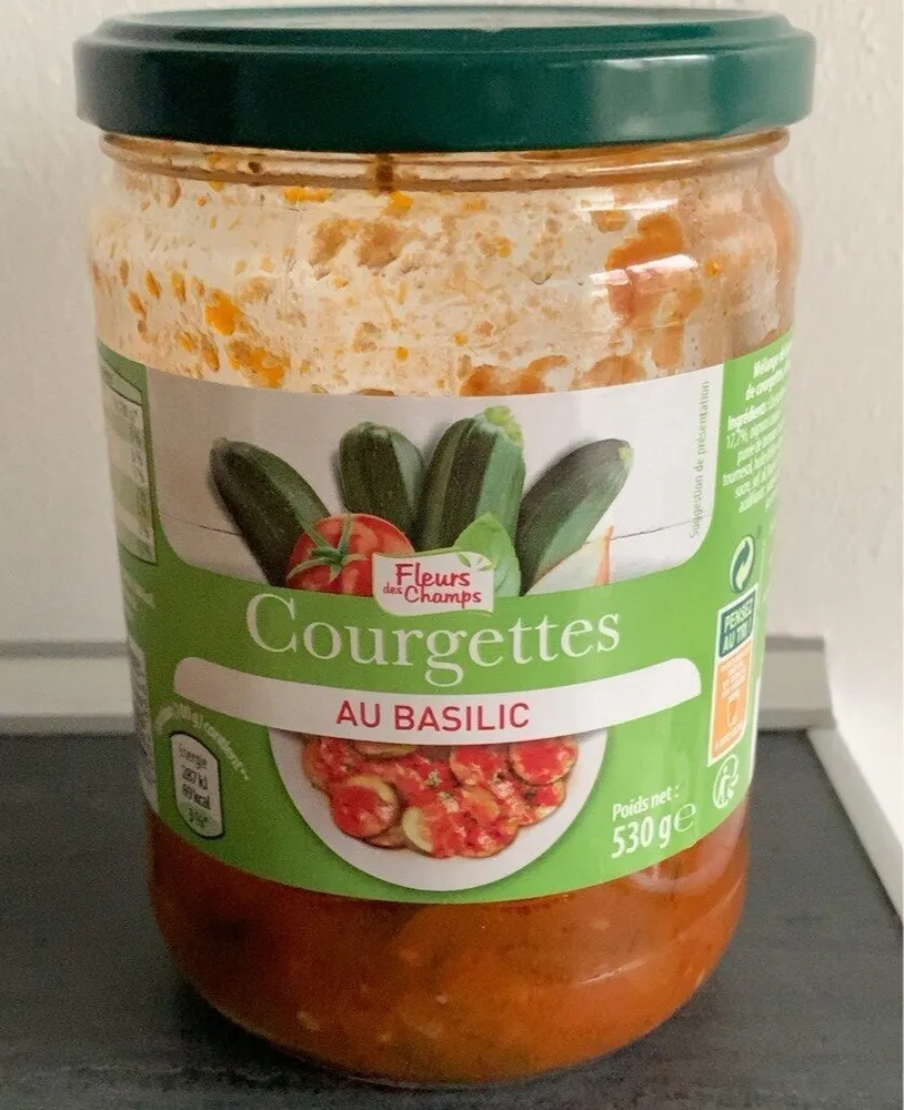Courgettes au basilic