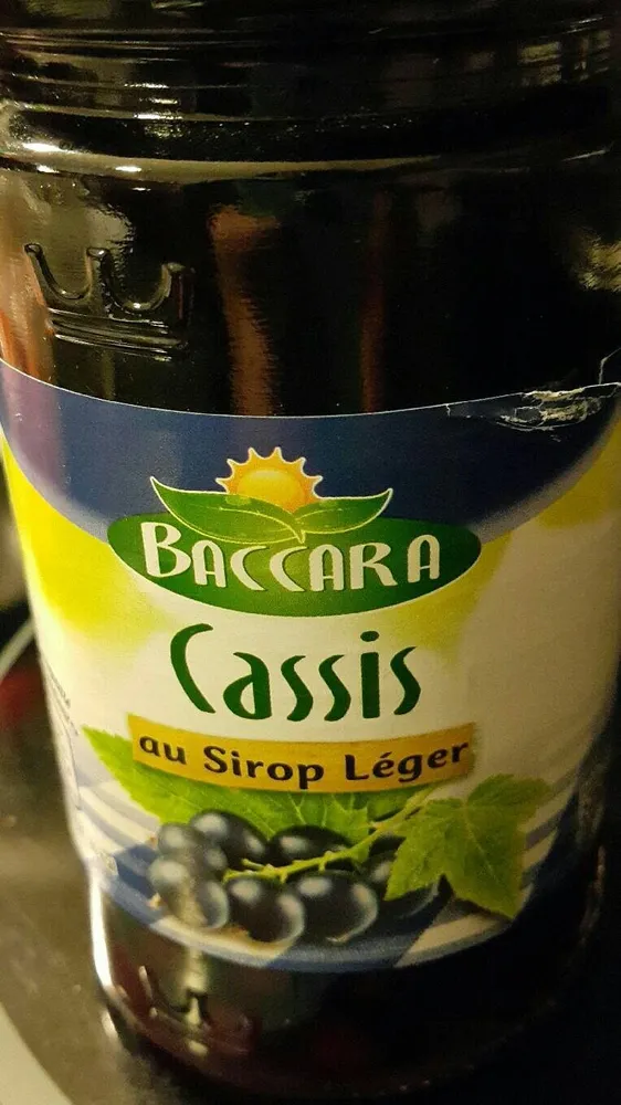 Cassis au sirop léger