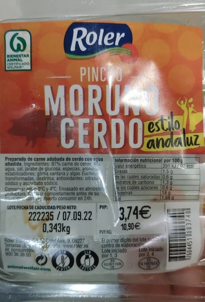 Pincho cerdo moruno