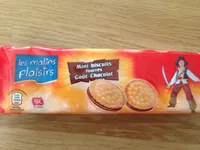 Mini biscuits fourres, gout chocolat