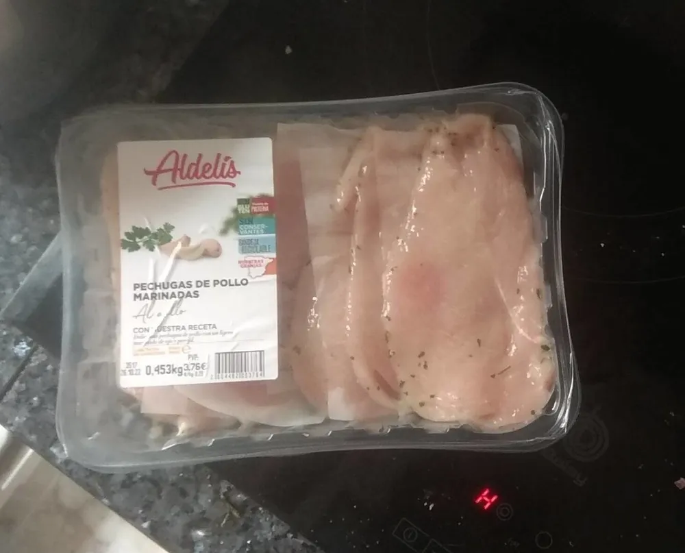 Pechugas de polloarinadas