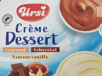 Crème dessert, 4 caramel, 4 chocolat, 4 saveur vanille
