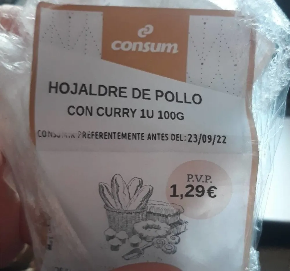 Hojaldre de pollo con curry