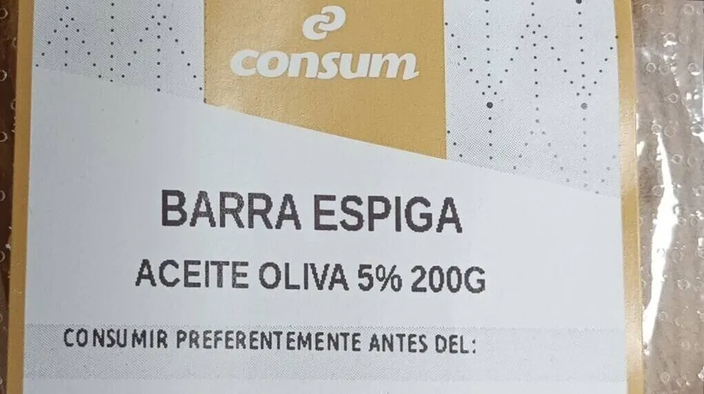 Barra de espiga aceite oliva 5% 200 gramos