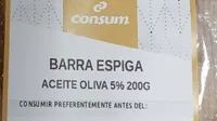 Barra de espiga aceite oliva 5% 200 gramos