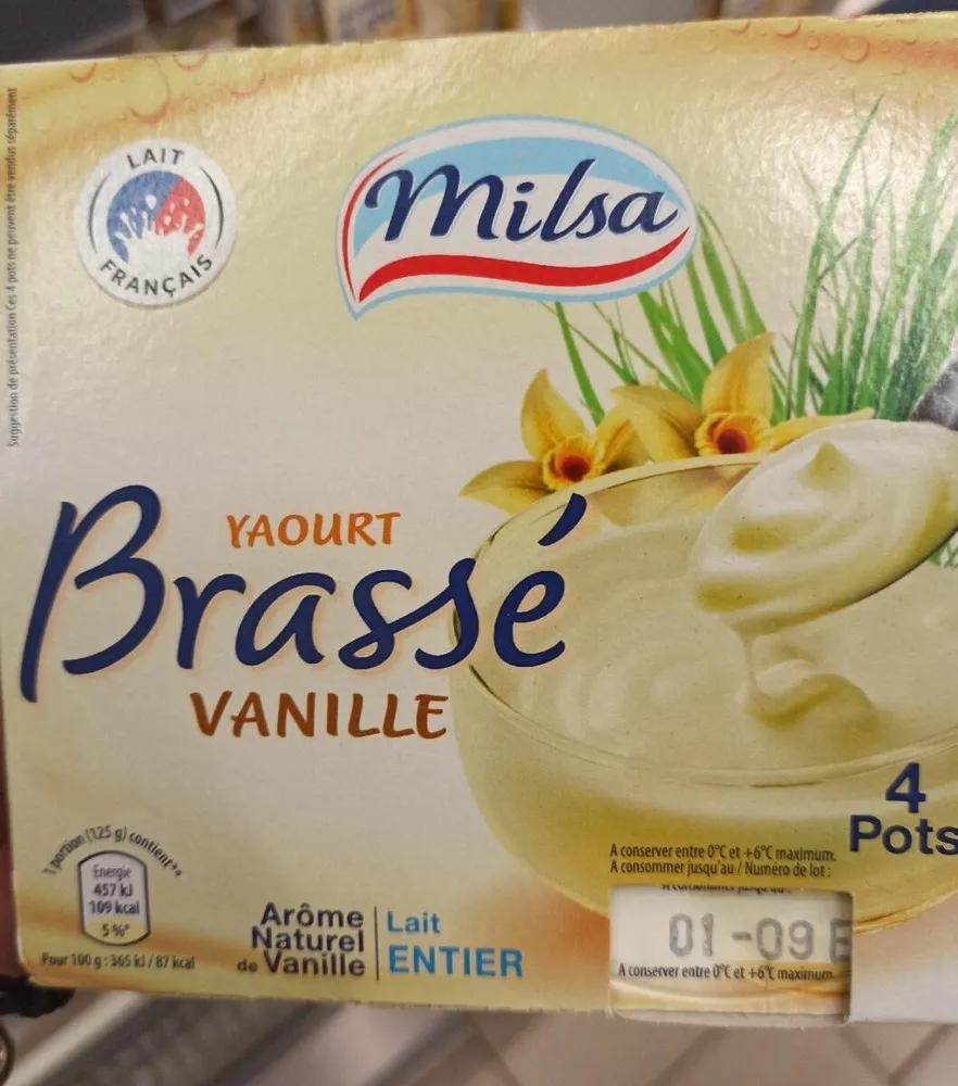 Yaourt brassé vanille