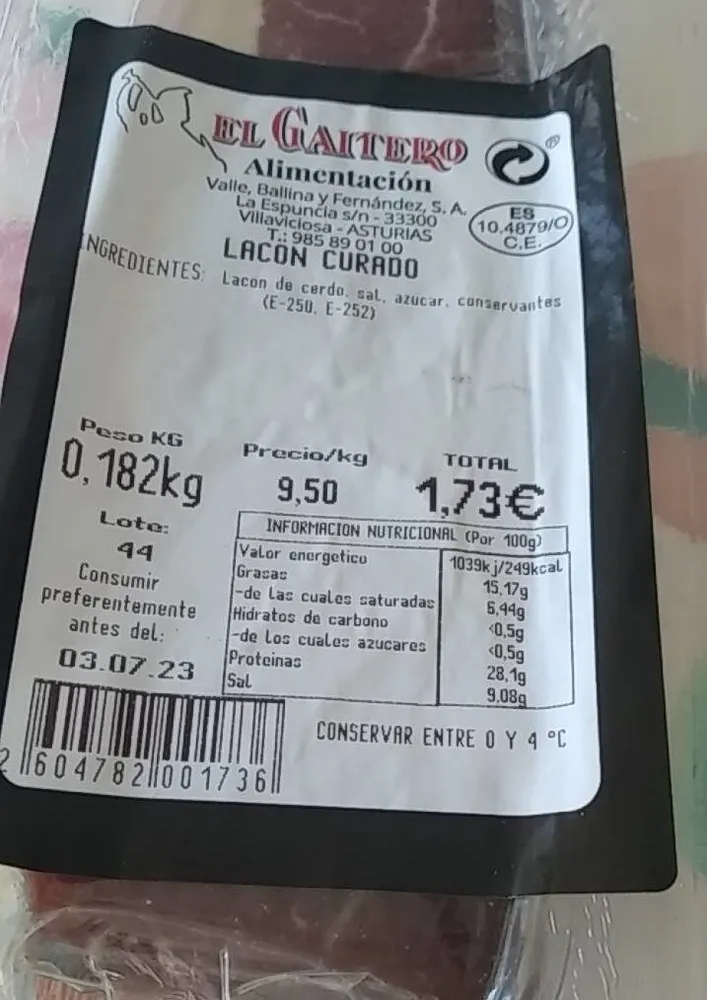 Lacón curado
