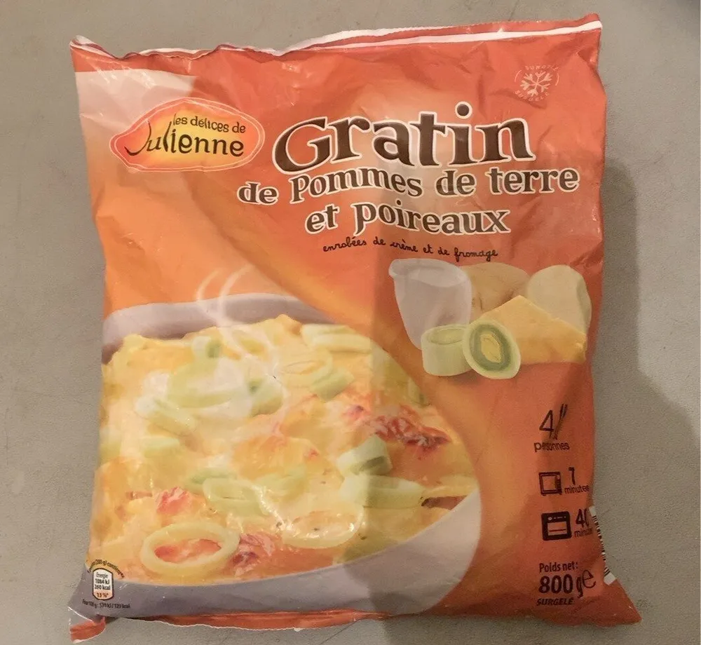 Gratin de pomme de terre et poireaux