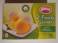 2 fruits givrés sorbet citron