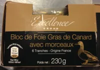 Bloc de foie gras canard avec morceaux